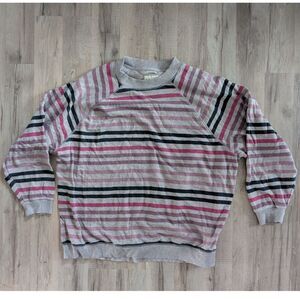 AE Ahh-Mazingly Soft Oversized Pullover Raglan Sweater Stripes, Large (A6)